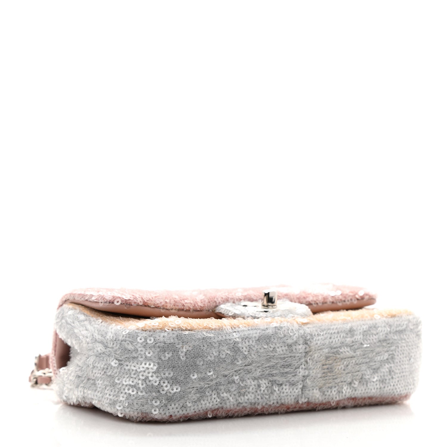 Chanel Sequin Mini Waterfall Flap Pink Blue Yellow 4 of 11