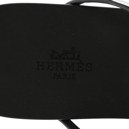 Hermes Rubber Womens Mykonos Sandals 38 Black 8 of 8