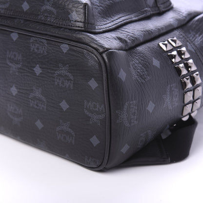 MCM Visetos Small Side Stud Stark Backpack Black 6 of 6