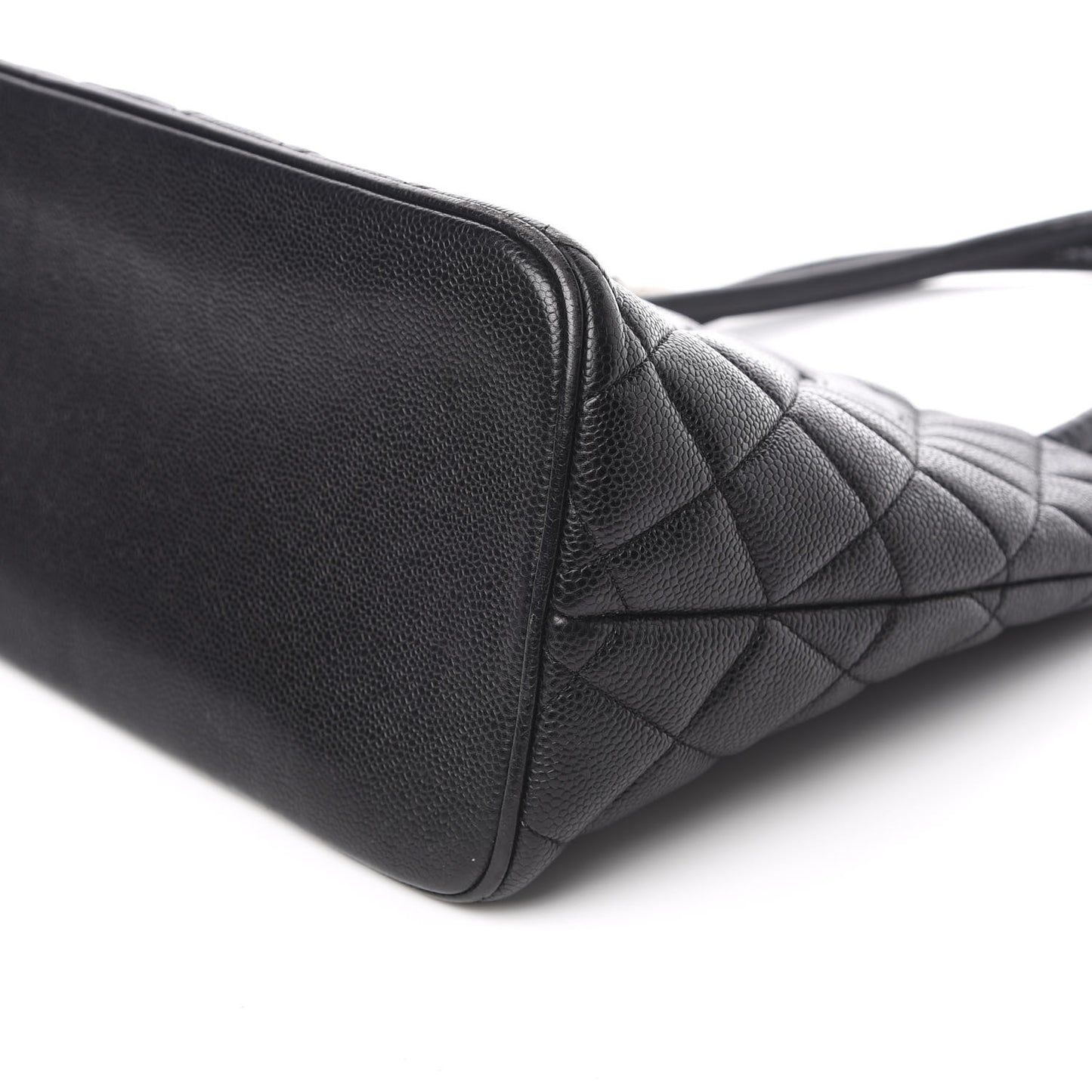 Caviar Quilted Medallion Tote Black