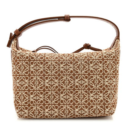 Loewe Jacquard Anagram Calfskin Small Cubi Bag Tan Pecan 1 of 10