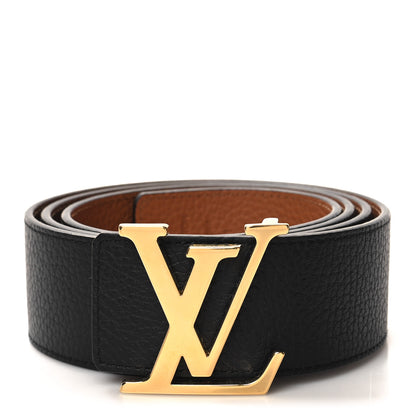 Louis Vuitton Taurillon Calfskin 30mm LV Initiales Reversible Belt 95 38 95 38 Black 1 of 5