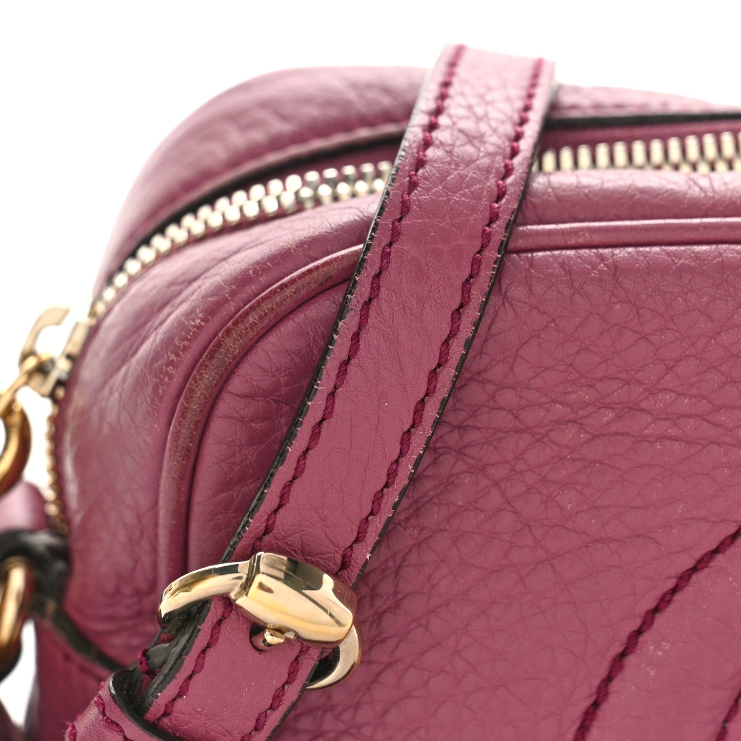 Pebbled Calfskin Small Soho Disco Bag Peonia Flower