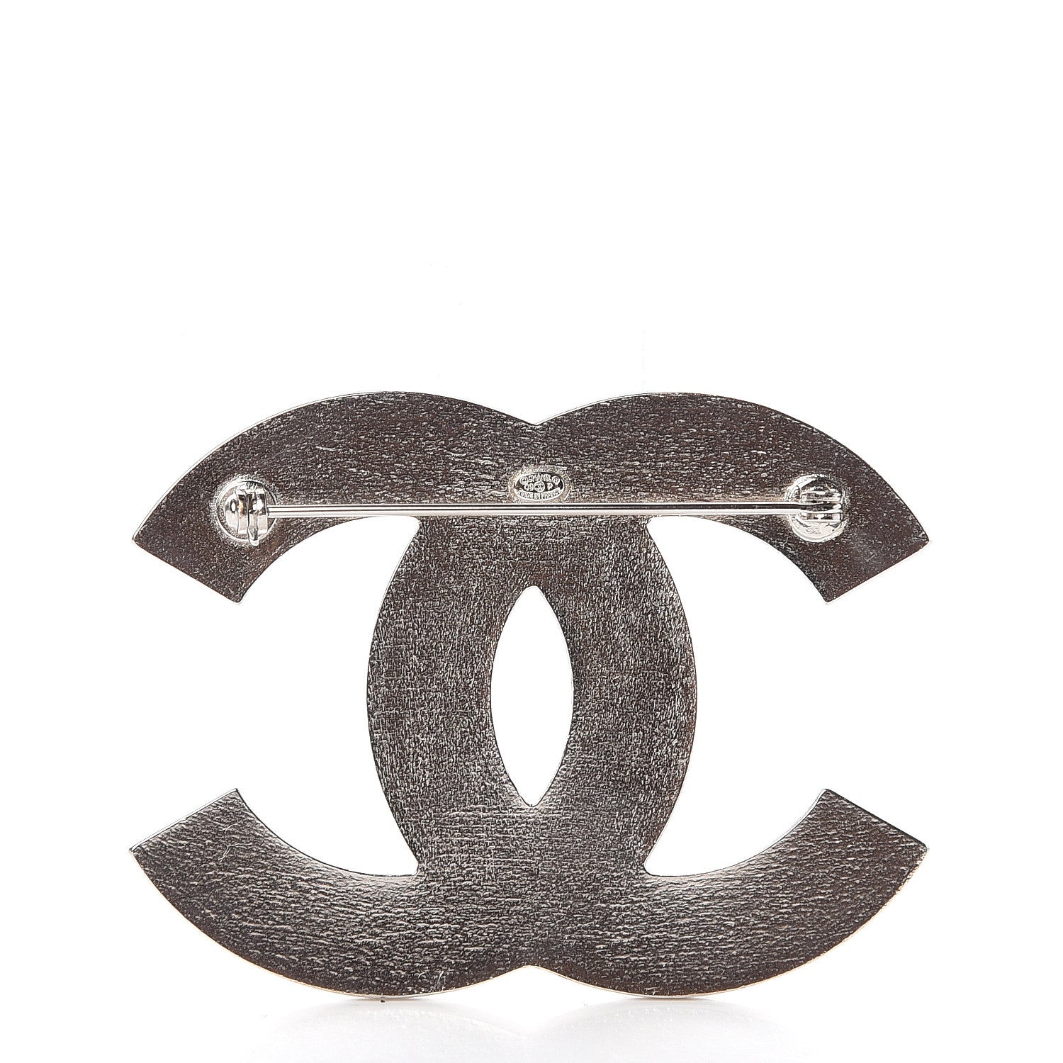 Chanel Chain CC Large Brooch Silver 2 of 3