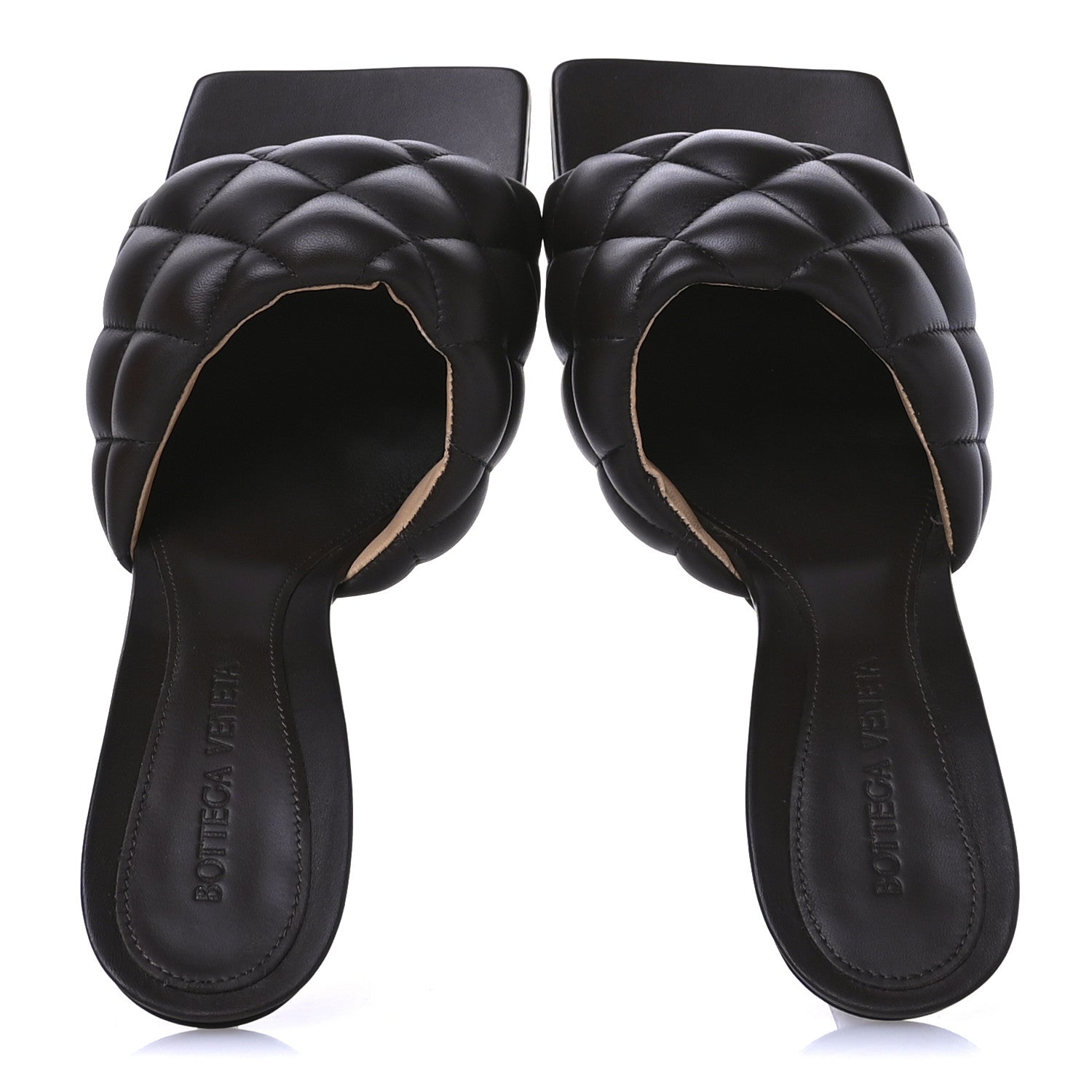Bottega Veneta Nappa Matelasse Padded Mule Sandals 37.5 Chocolate 2 of 8