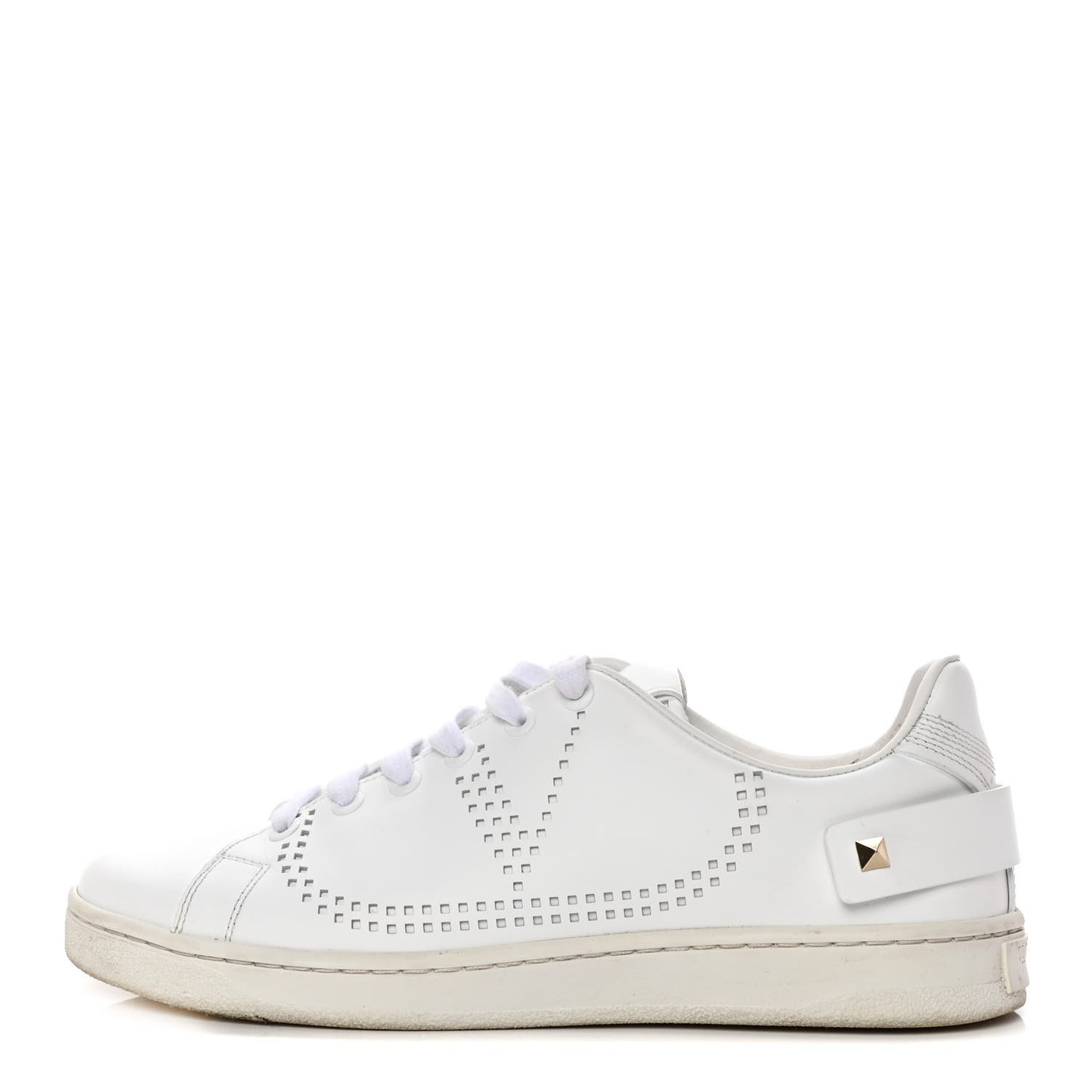 Calfskin Womens Backnet Sneakers 37.5 White