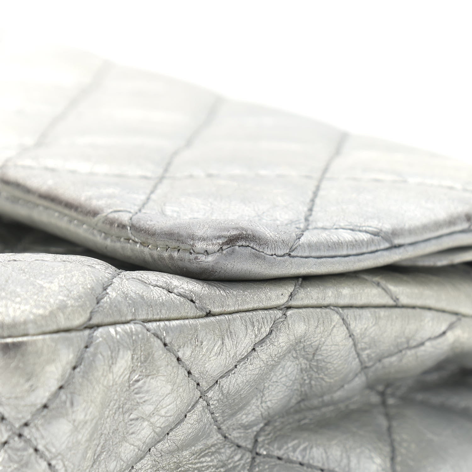 Chanel Metallic Aged Calfskin Quilted 2.55 Reissue 226 Flap Silver 12 of 15