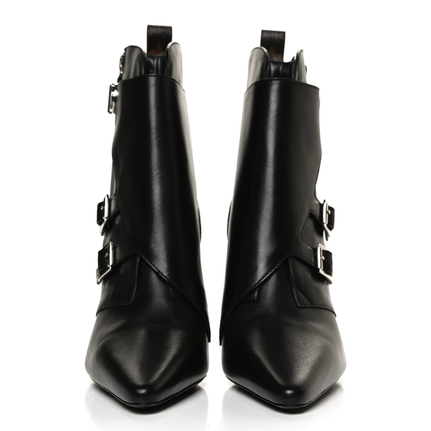 Louis Vuitton Calfskin Monogram Janet Ankle Boots 40 Black 2 of 10