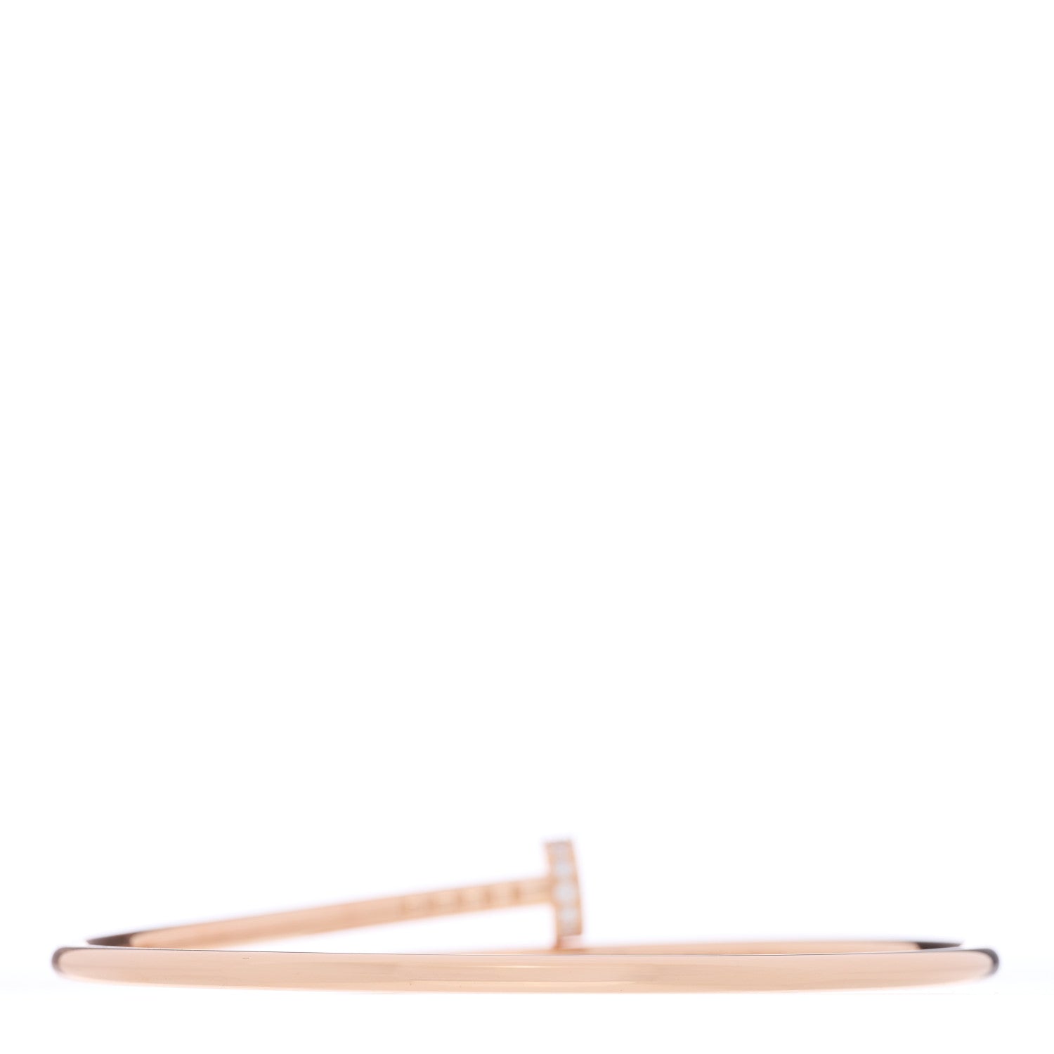 Cartier 18K Pink Gold Diamond Small Juste Un Clou Bracelet 17 2 of 4