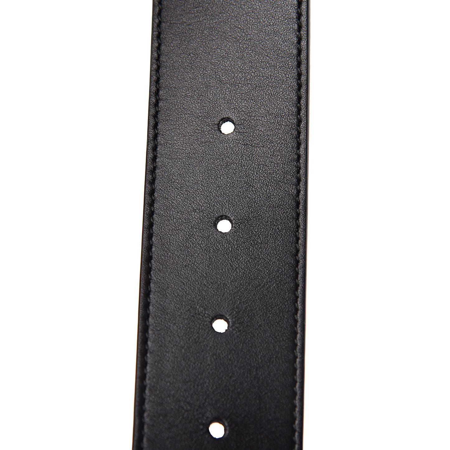 Moon Calfskin Pearl Double G 40mm Belt 75 30 Black Cream