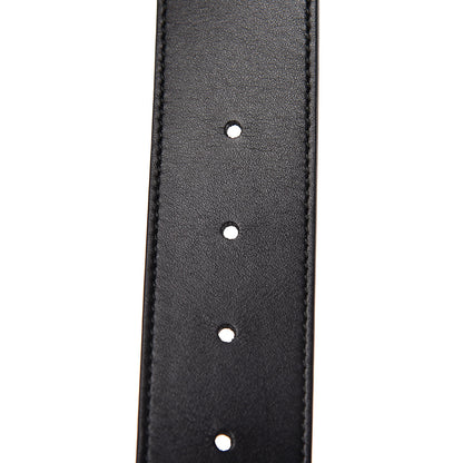Gucci Moon Calfskin Pearl Double G 40mm Belt 75 30 Black Cream 6 of 6