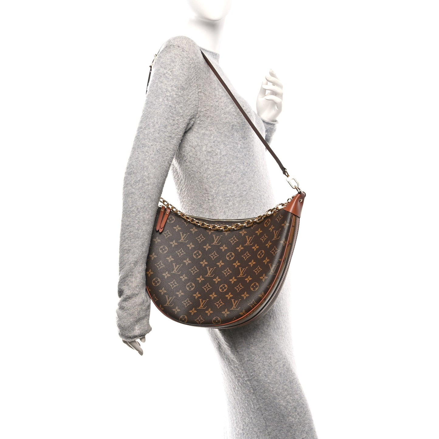 Reverse Monogram Loop Hobo