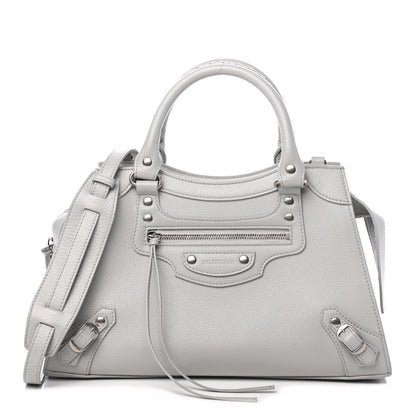 Balenciaga Grained Calfskin Neo Classic Silver Hardware S City Light Grey 1 of 7