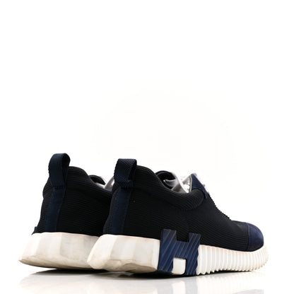 Hermes Air Mesh Suede Goatskin Bouncing Sneakers 39 Bleu Ocean 5 of 13