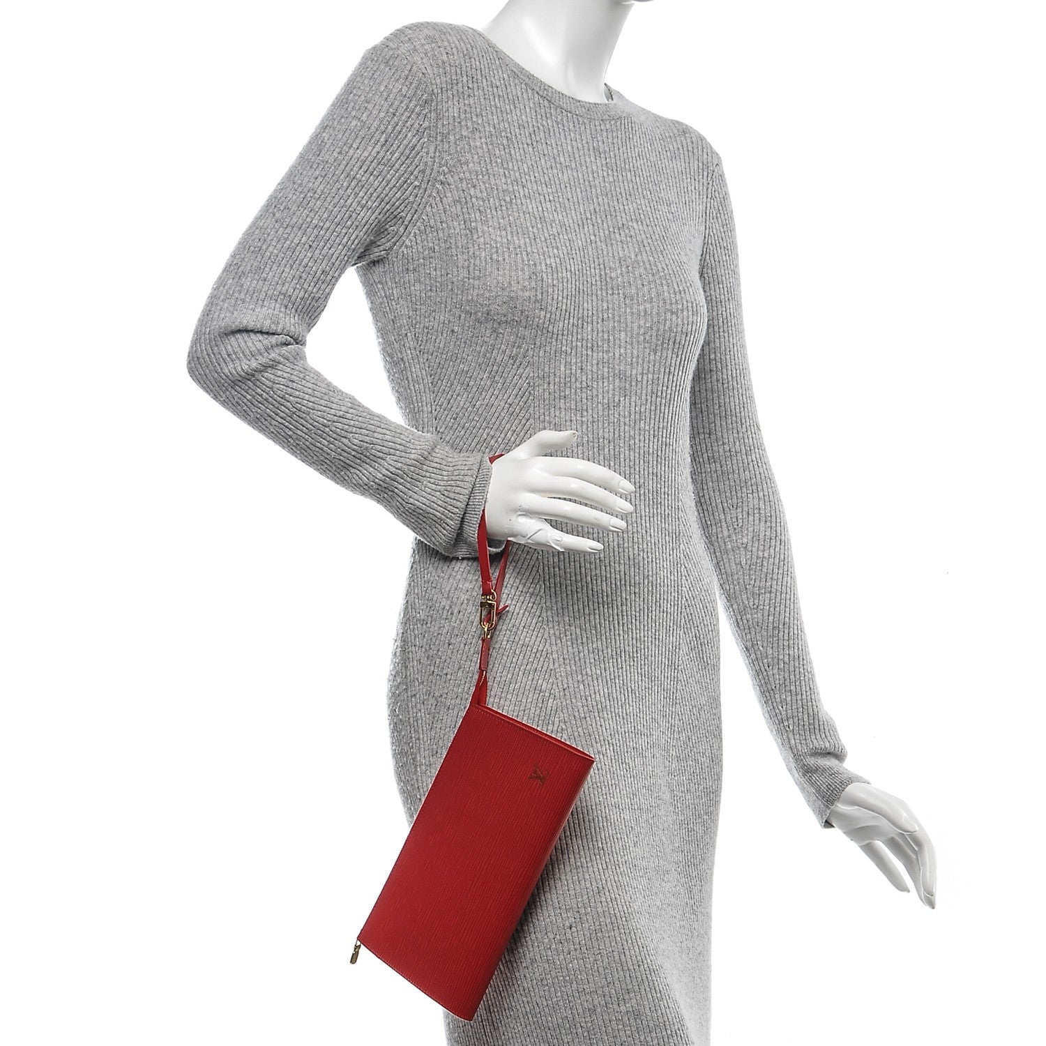 Louis Vuitton Epi Pochette Accessories 24 Castillan Red 2 of 6