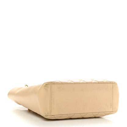Chanel Caviar Quilted Petit Shopping Tote PST Beige 4 of 11