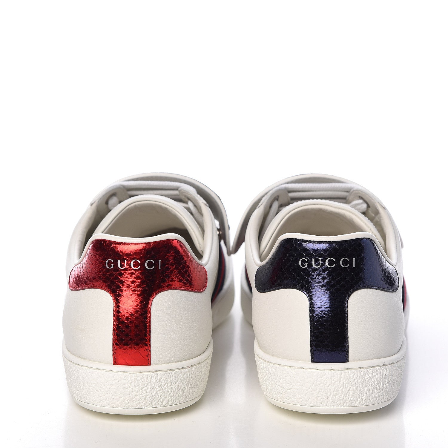 Gucci Calfskin Ayers Web Tiger Embroidered Mens Ace Sneakers 10.5 White 5 of 12