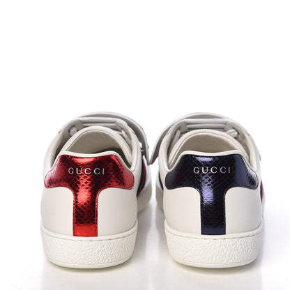 Gucci Calfskin Ayers Web Tiger Embroidered Mens Ace Sneakers 10.5 White 5 of 12