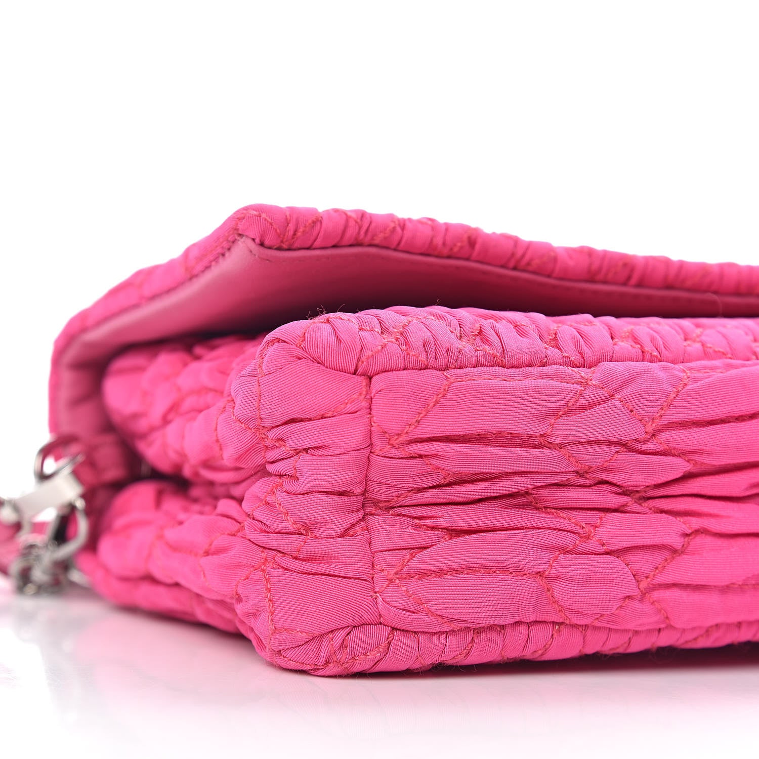 Miu Miu Faille Matelasse Crystal Flap Clutch Pink 9 of 10
