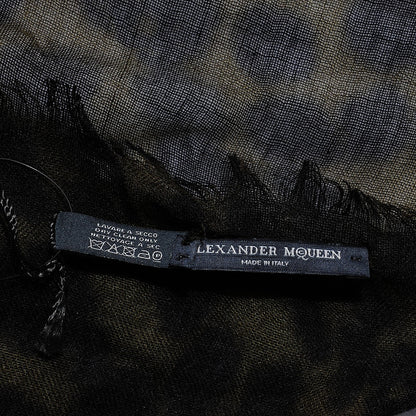 Alexander McQueen Cashmere Silk Leopard Skull Pashmina Scarf 4 of 5