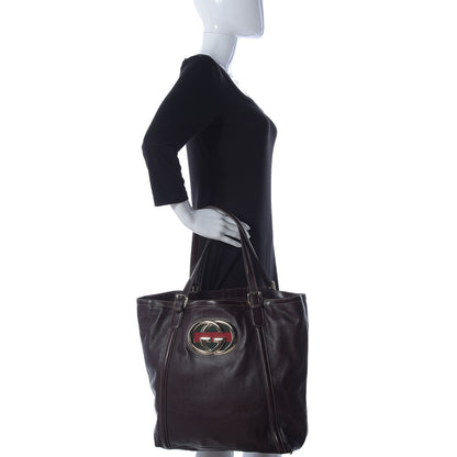 Gucci Calfskin Large Britt Shoulder Bag Dark Brown 2 of 8