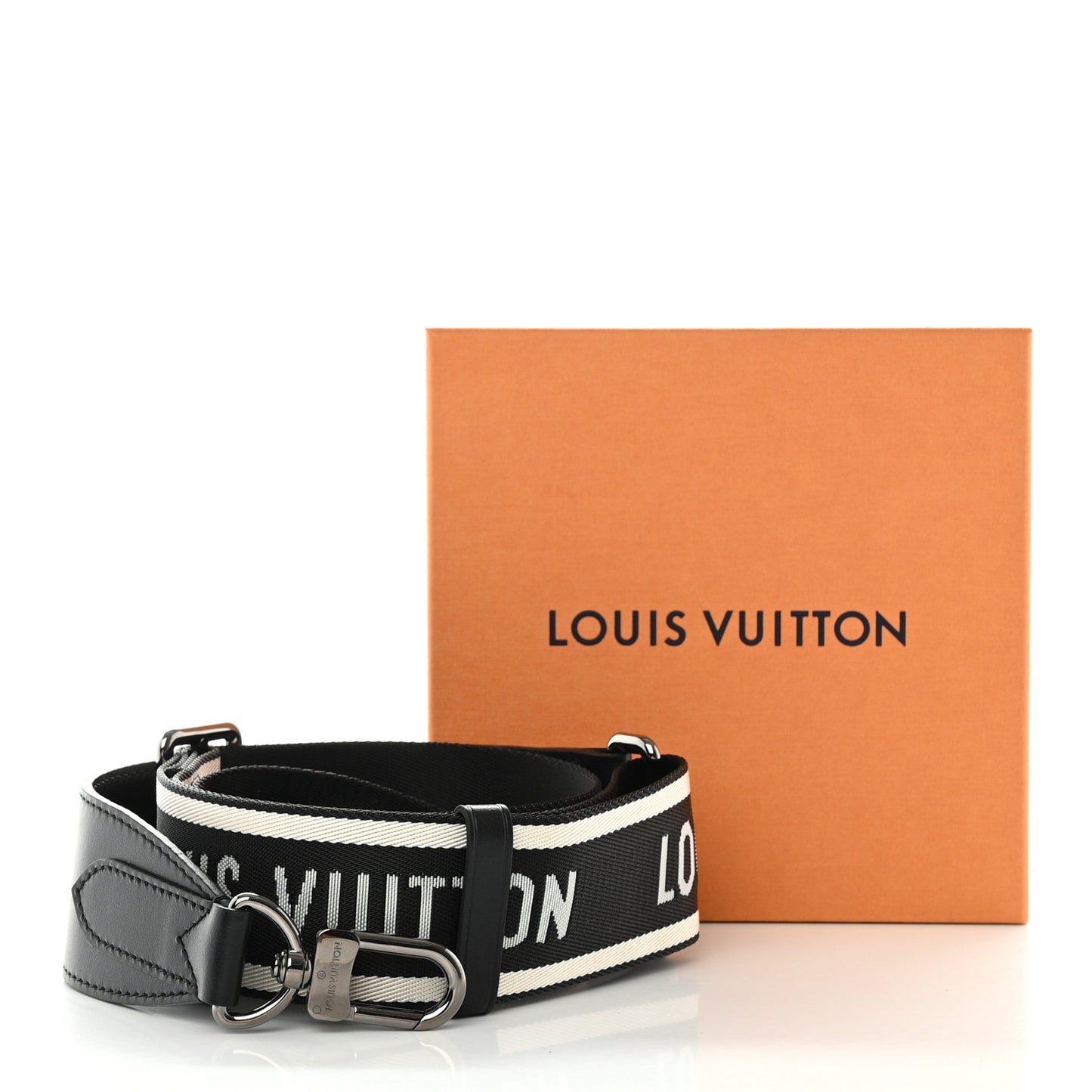 Nylon Jacquard Sporty Bandouliere Shoulder Strap Black