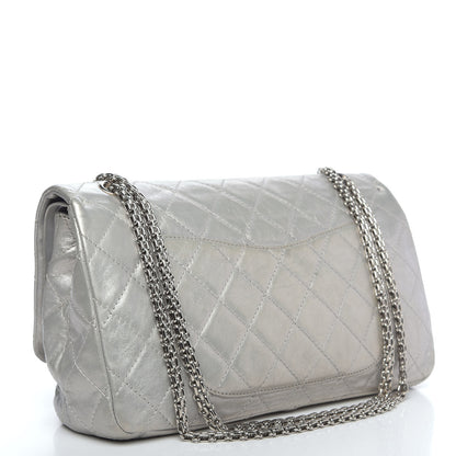 Chanel Metallic Aged Calfskin Quilted 2.55 Reissue 227 Flap Silver 4 of 20