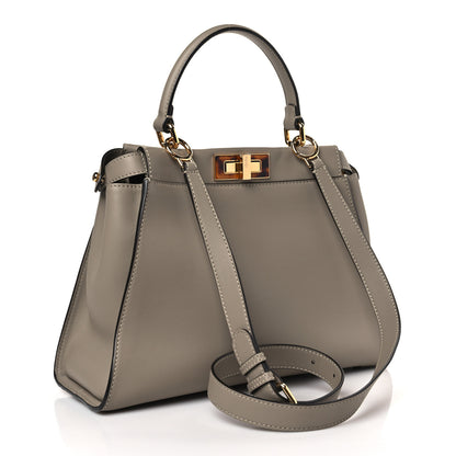 Fendi Vitello Seta Plexiglass Tortoise Medium Peekaboo Iconic Satchel Tortora 3 of 9
