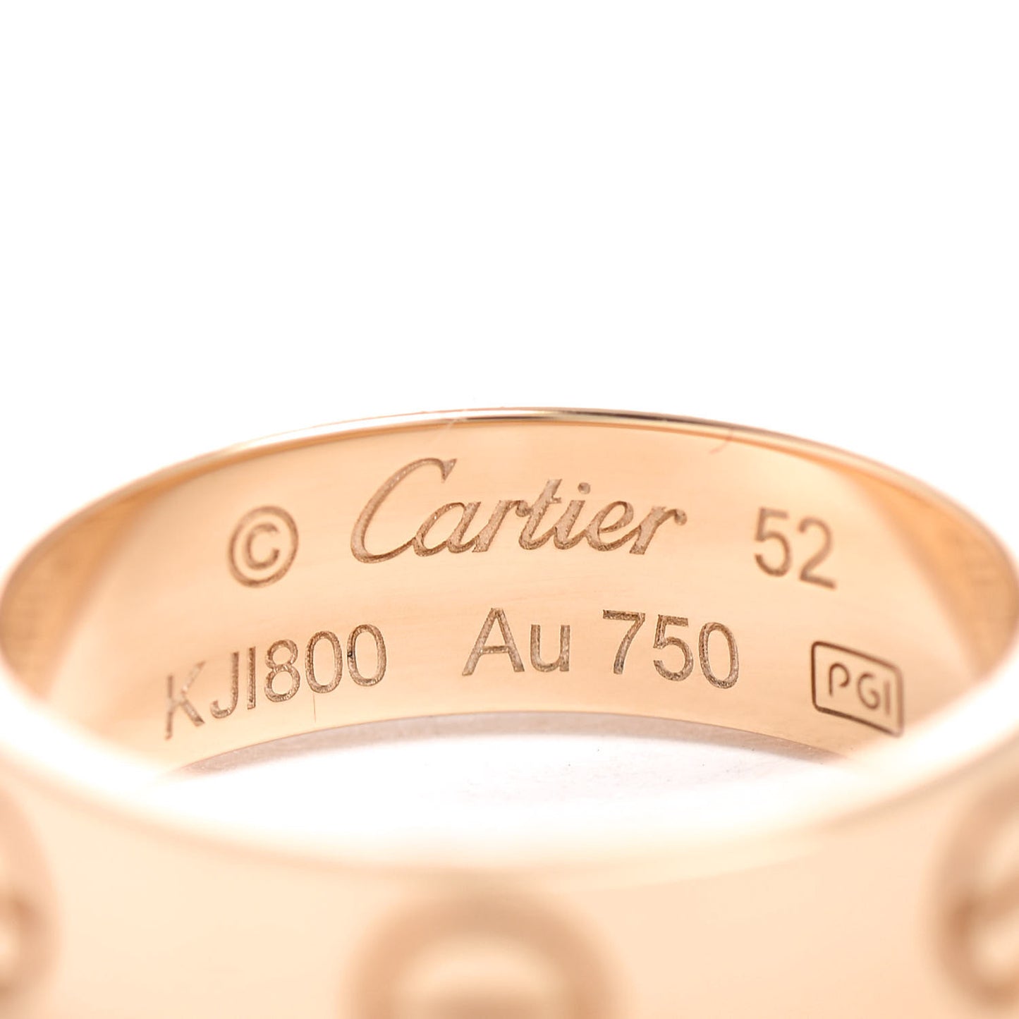 18K Yellow Gold 5.5mm LOVE Ring 52 6