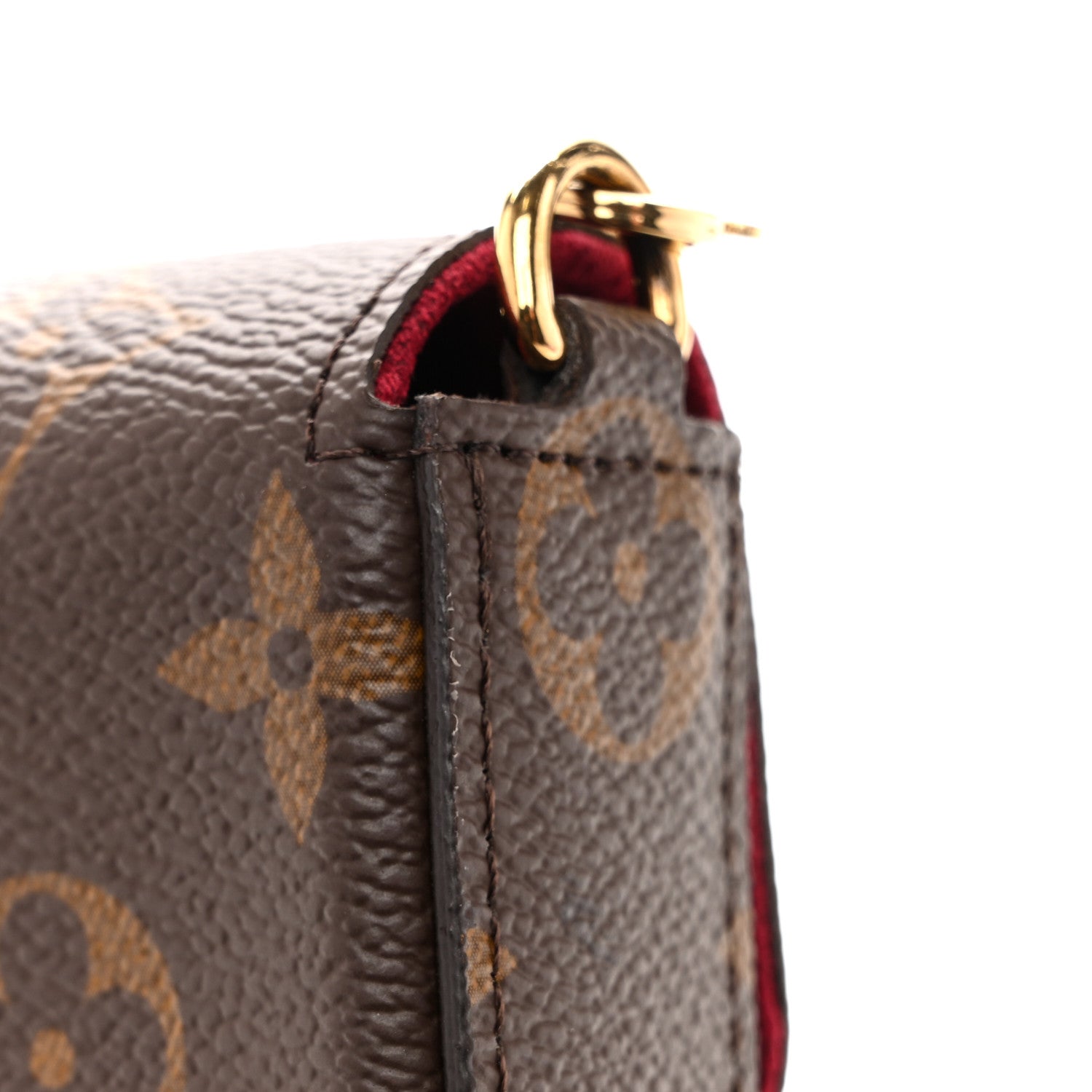 Louis Vuitton Monogram Pochette Felicie Chain Wallet Fuchsia 12 of 14