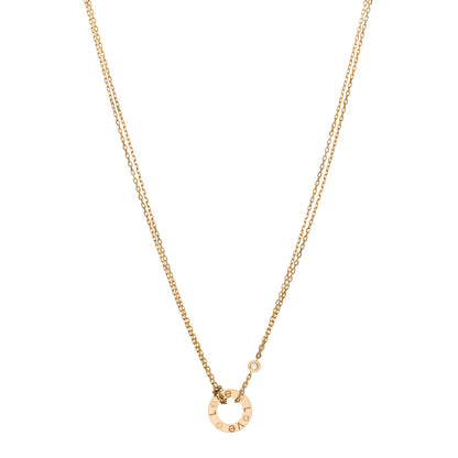 Cartier 18K Yellow Gold 2 Diamond LOVE Necklace 1 of 6