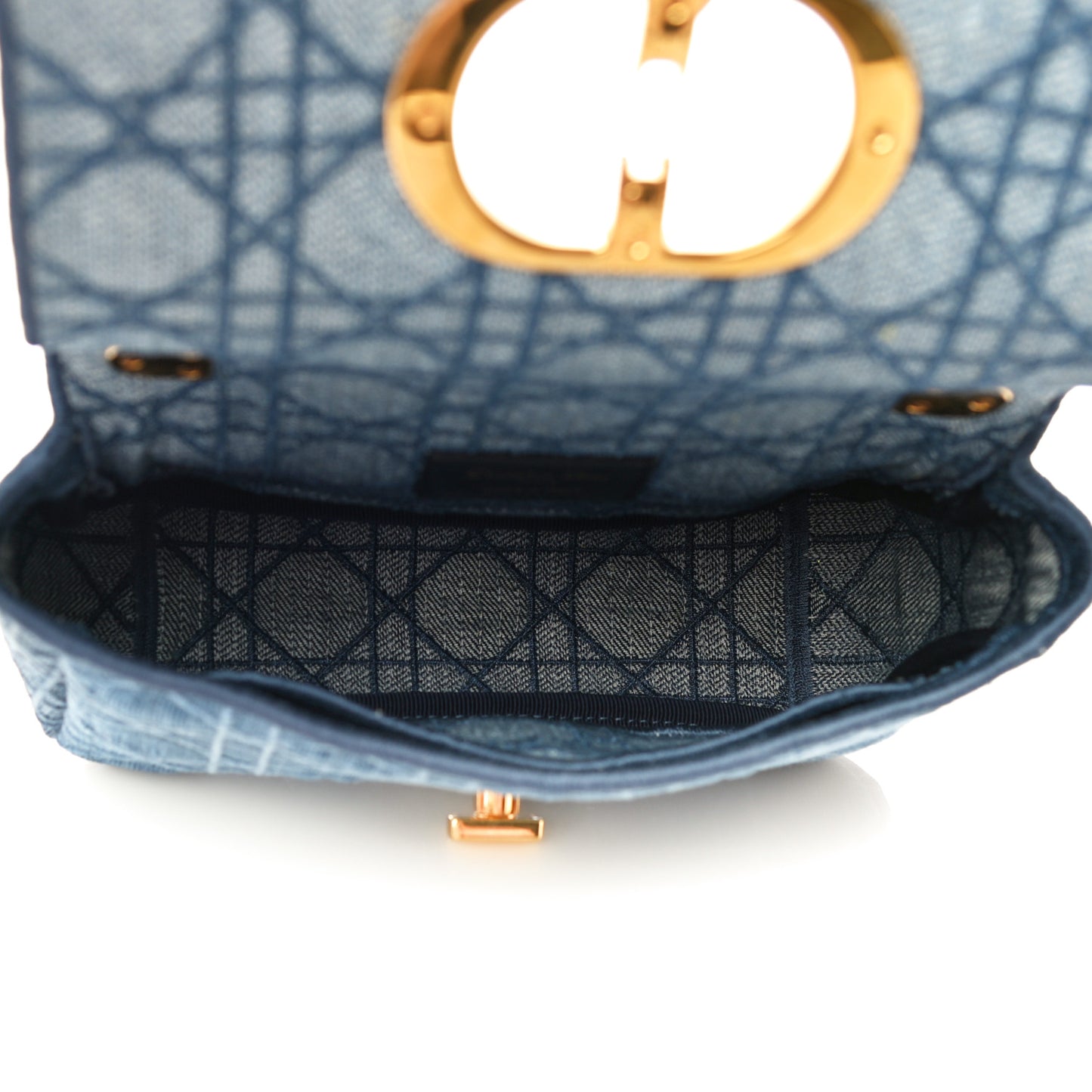 Denim Cannage Small Caro Bag Blue