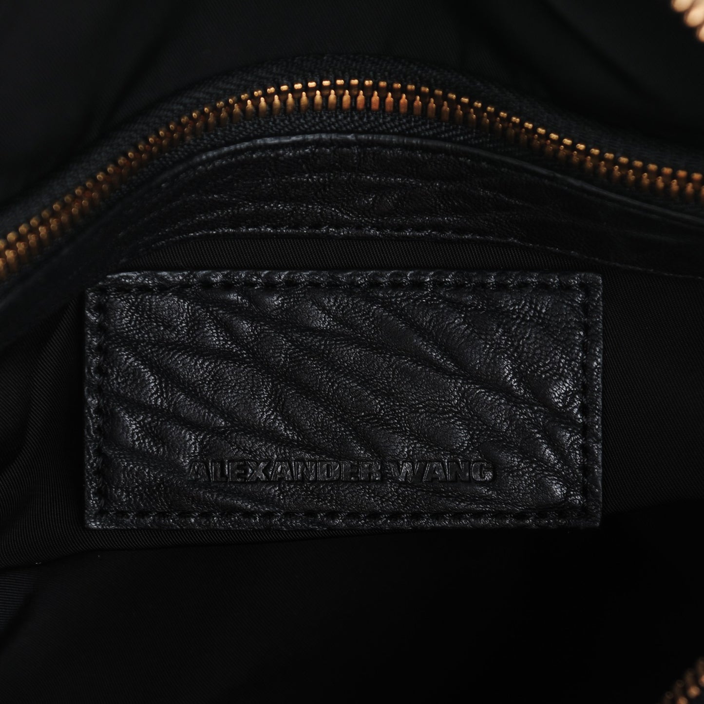 Pebbled Lambskin Rocco Black Antique Brass Hardware