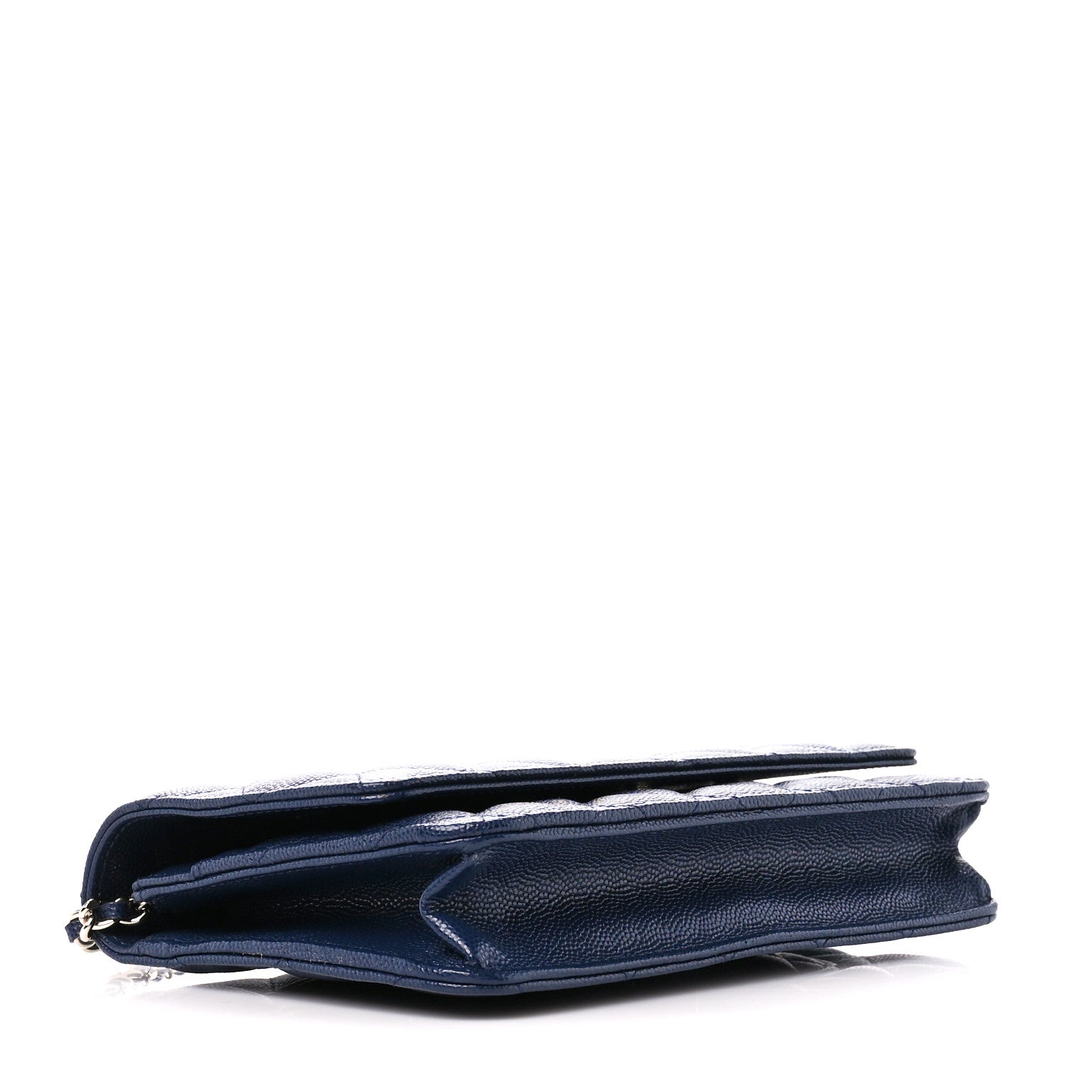 Chanel Caviar Quilted Wallet on Chain WOC Navy Blue 4 of 12