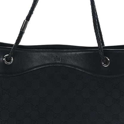 Gucci Monogram Braided Tote Black 8 of 10