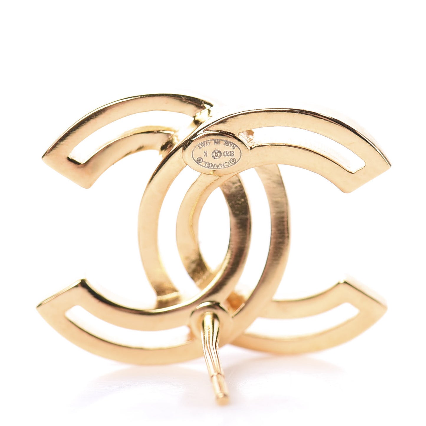 Metal Obazine CC Earrings Gold