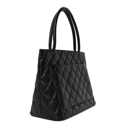 Chanel Caviar Quilted Medallion Tote Black 3 of 10