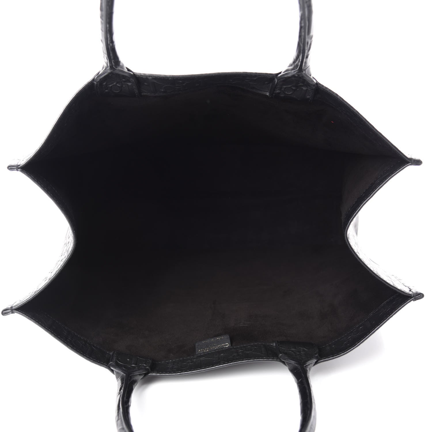 Christian Dior Oblique Calfskin Embossed Book Tote Black 5 of 10