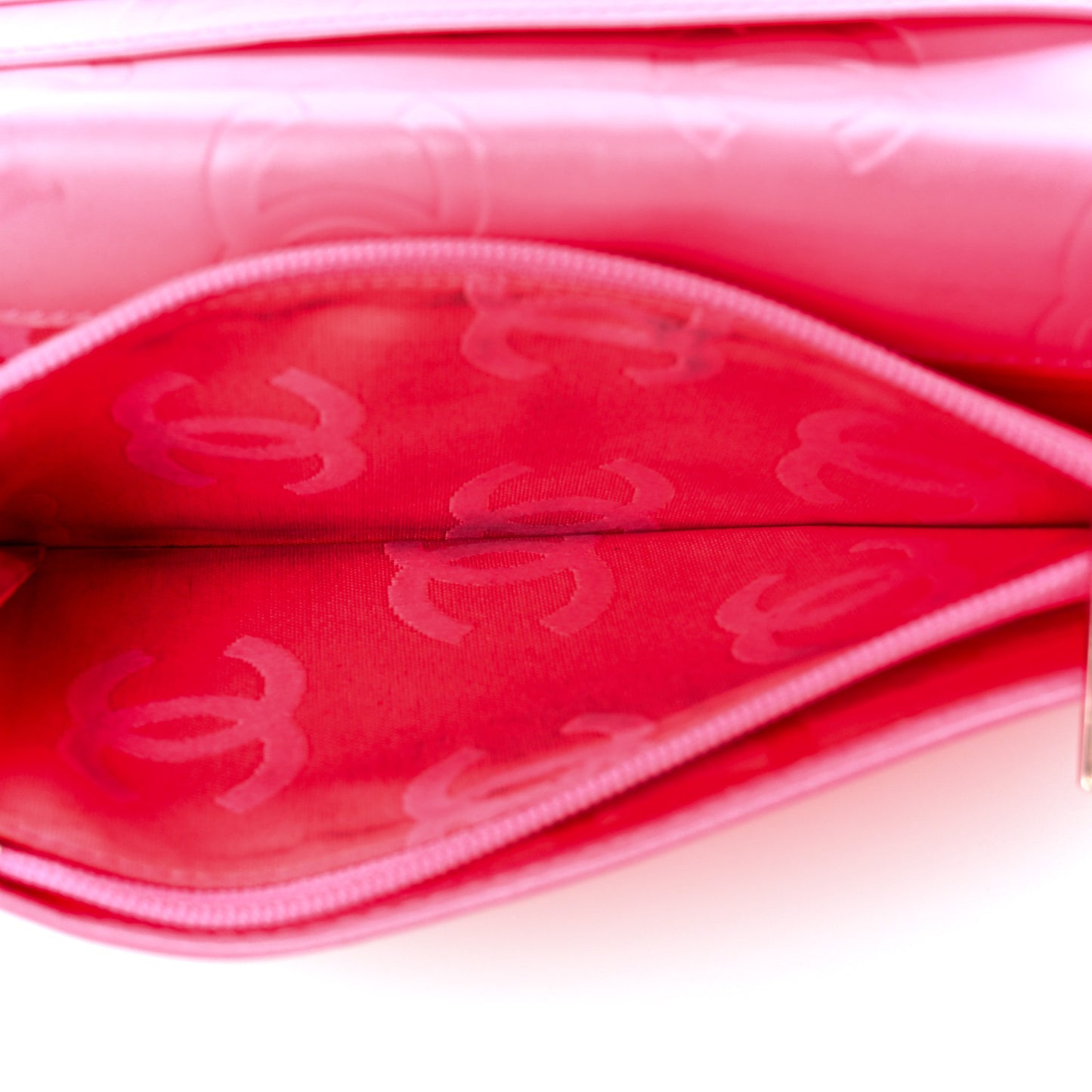 Calfskin Quilted Cambon Yen Wallet Black