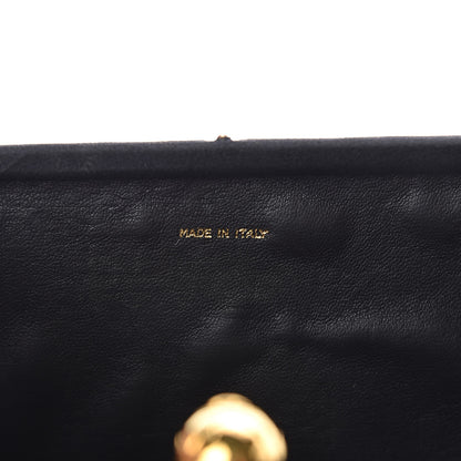 Chanel Satin Quilted Clutch Black 7 of 10