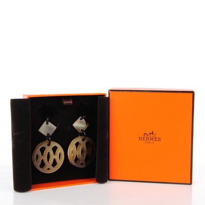 Hermes Buffalo Horn Lift GM Earrings 4 of 4