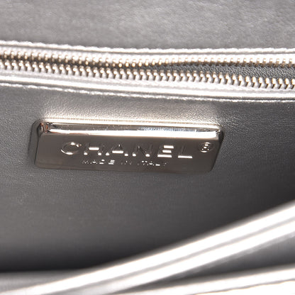 Chanel Metallic Python Beauty Lock Flap Silver 6 of 7