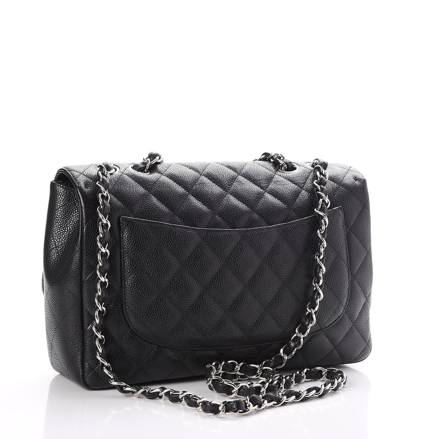 Caviar Quilted Jumbo Single Flap Black