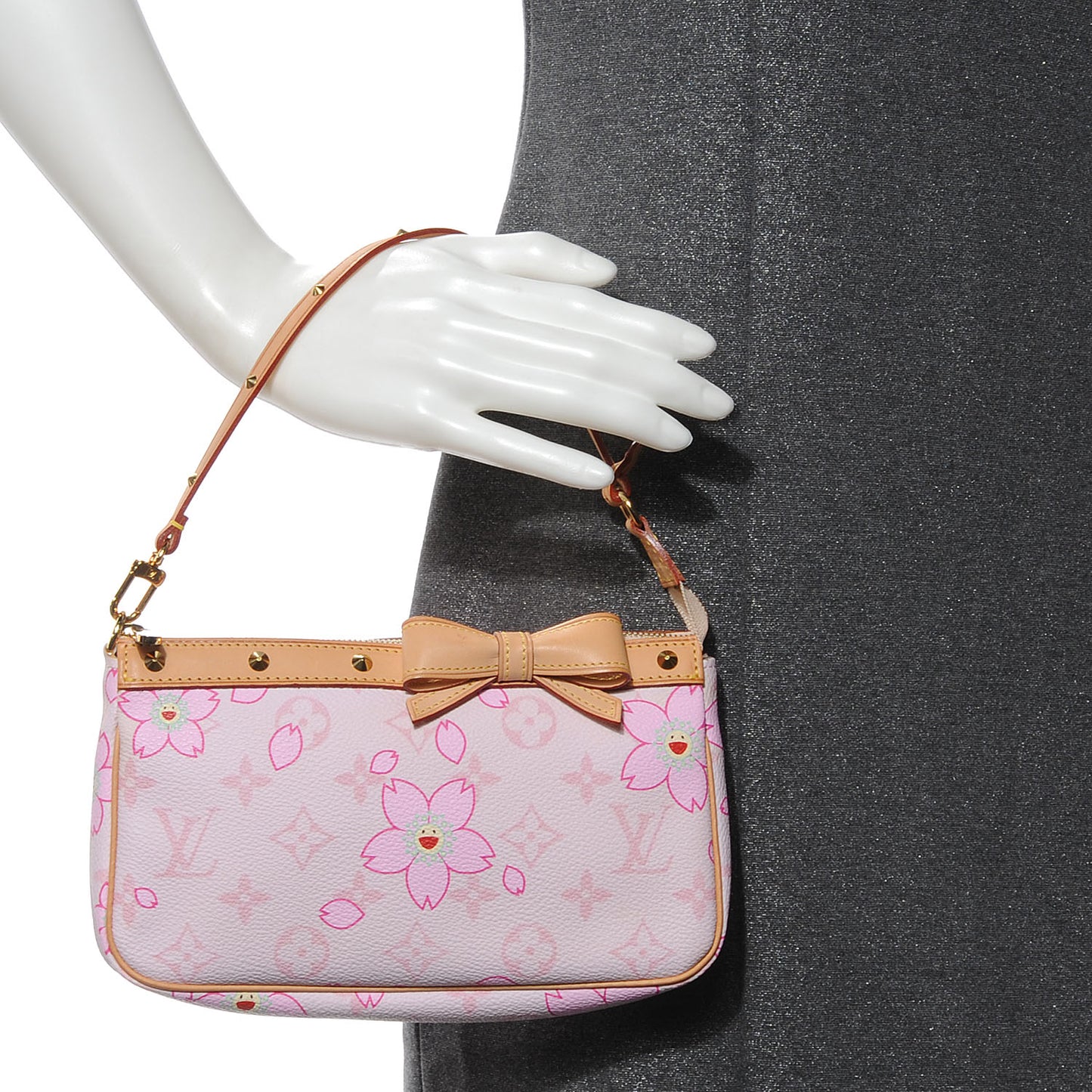 Monogram Cherry Blossom Pochette Accessories Pink