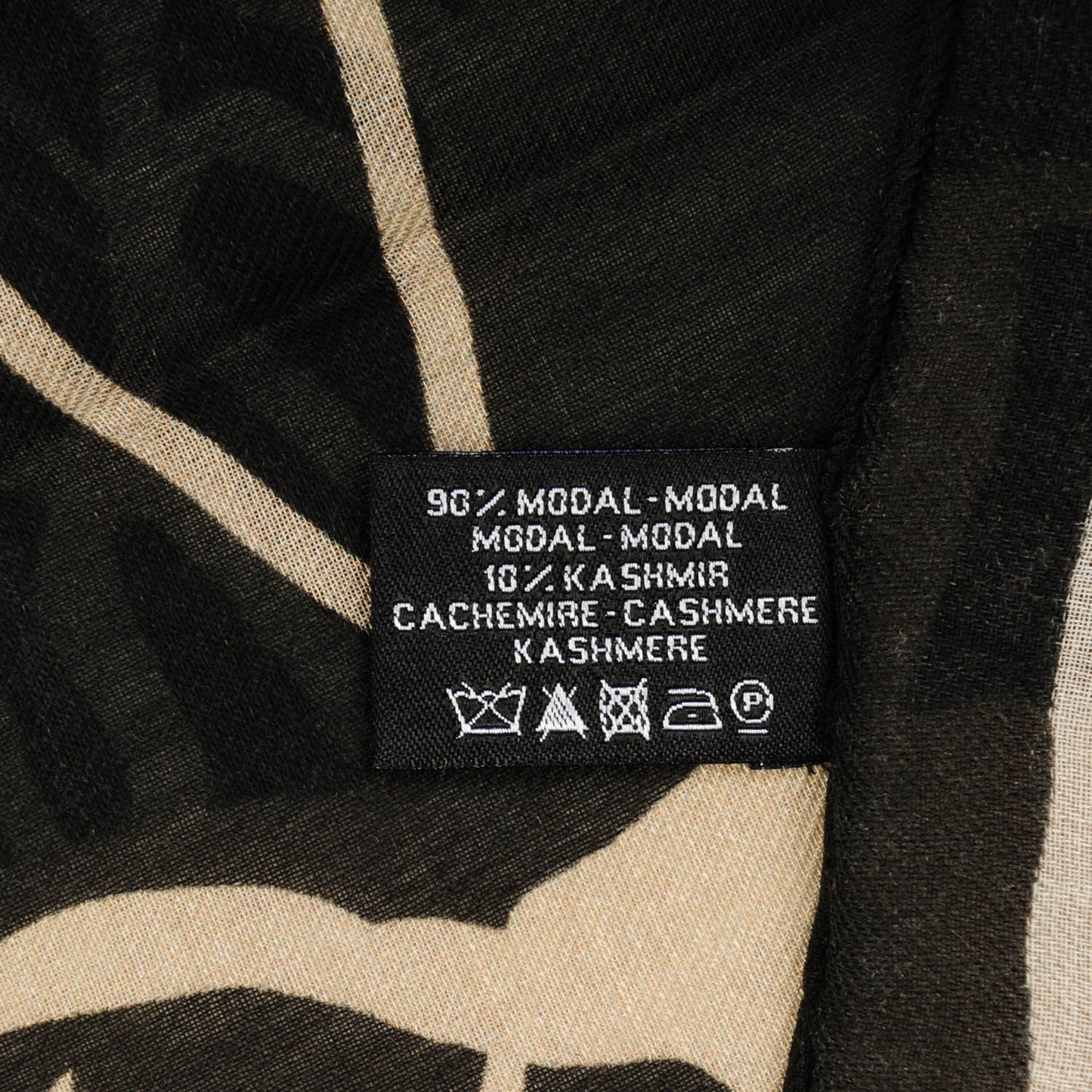 Modal Cashmere Scarf Black White
