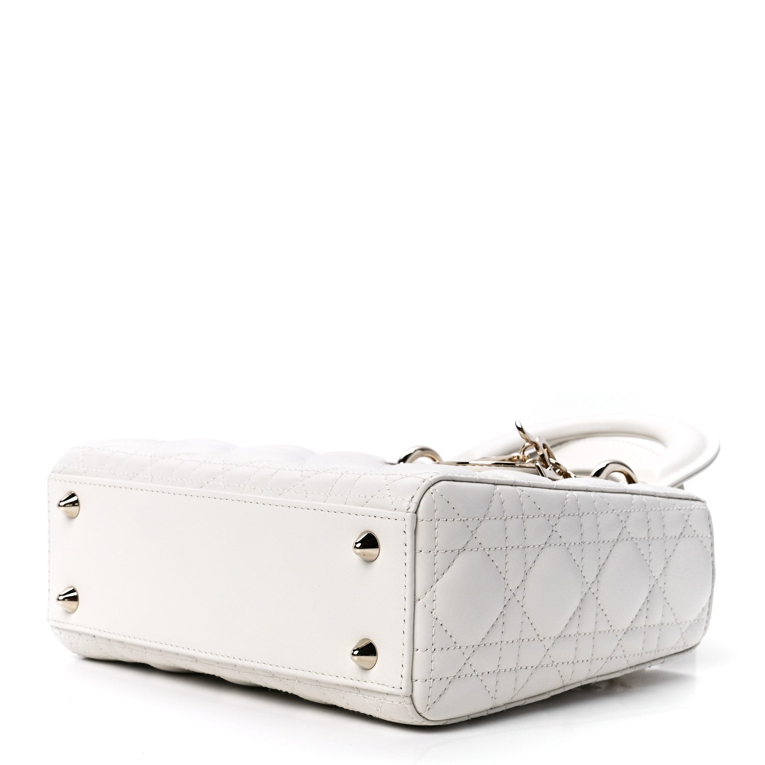 Christian Dior Lambskin Cannage Small My ABCDior Lady Dior White 8 of 11