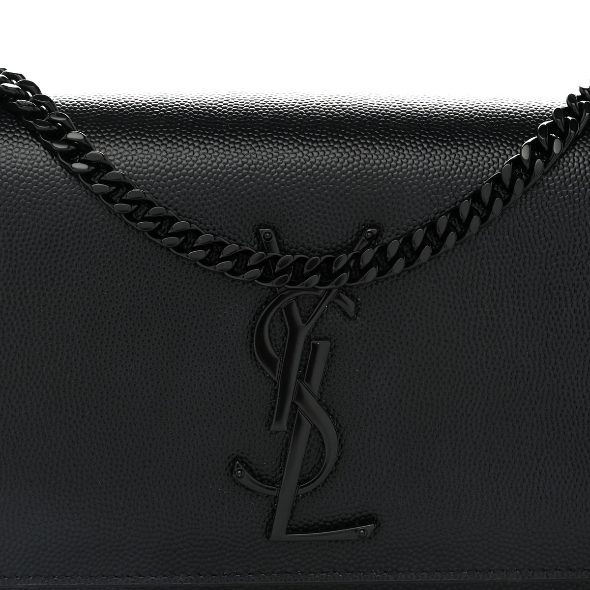 Saint Laurent Grain De Poudre Small Classic Monogram Monochrome Kate Satchel Black 8 of 12