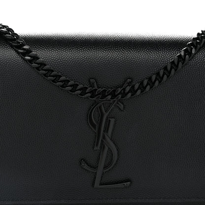 Saint Laurent Grain De Poudre Small Classic Monogram Monochrome Kate Satchel Black 8 of 12