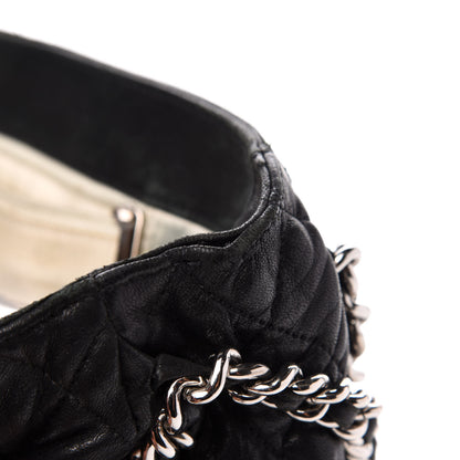 Chanel Washed Lambskin Quilted Maxi Chain Around Flap Black 9 of 14
