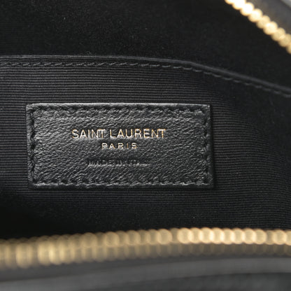 Saint Laurent Calfskin Matelasse Monogram Lou Camera Bag Black 6 of 11
